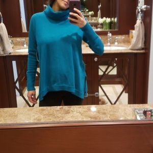 WOMEN'S BRAND NEW CASHMERE MAGASCHONI TEAL SWEATER